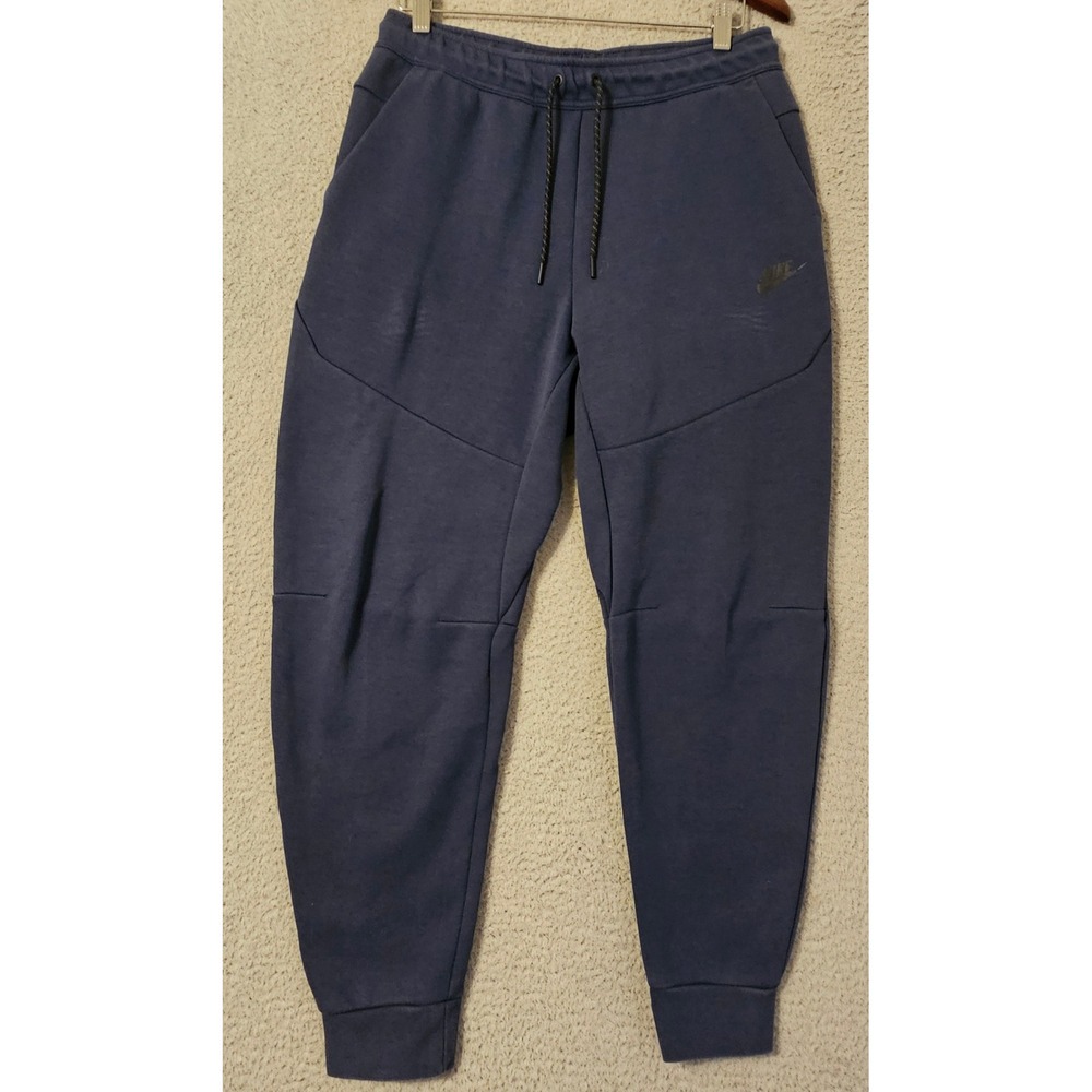 Nike Tech Fleece Joggers Mens Medium Navy Blue Tapered Sweatpants CU4495-410